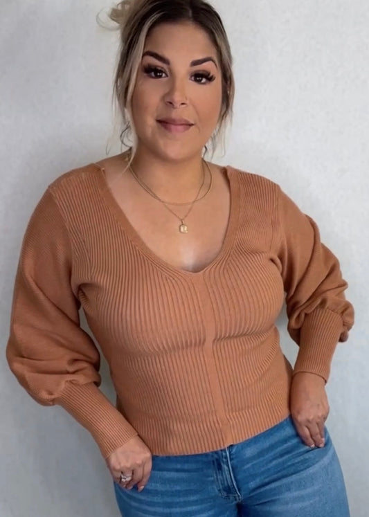 BALLOON SLEEVE TOP